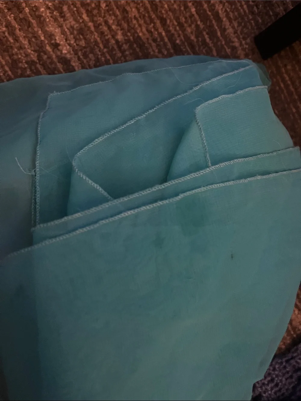 Lightweight Teal / Turquoise Scarf or Headwrap Sheer S32